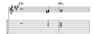 Steel guitar tab III7-VIm Lick 1490 Key of A