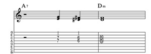 Steel guitar tab VI7-IIm Lick 1479 Key of C